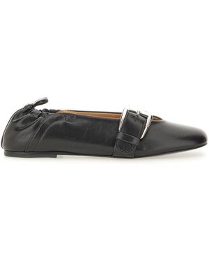 Ganni Ballerina With Buckle Strap - Black