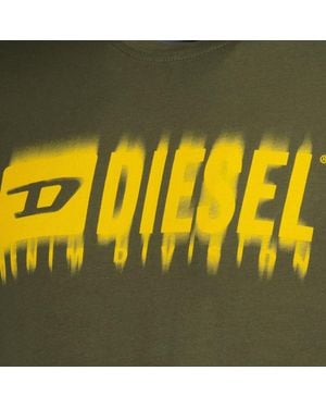 DIESEL Army Cotton T-Adjust-Q7 T-Shirt - Yellow