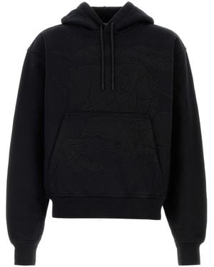 Burberry Midnight Blue Cotton Blend Sweatshirt in Black for