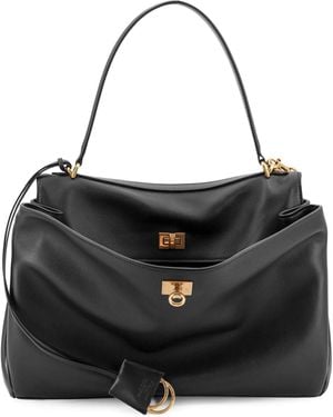 Balenciaga Rodeo Leather Shoulder Bag - Black