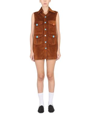 Cormio Corduroy Dress - Orange