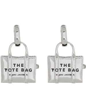 Marc Jacobs Mini Icon Earrings "the Tote Bag" - Metallic