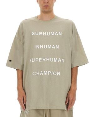 Rick Owens X Champion T-shirt Tommy - Natural