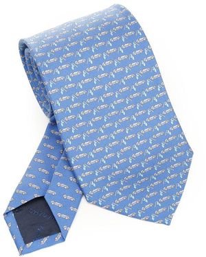 Ferragamo 5-Bugatti F. Celeste Scarves And Foulards Light - Blue