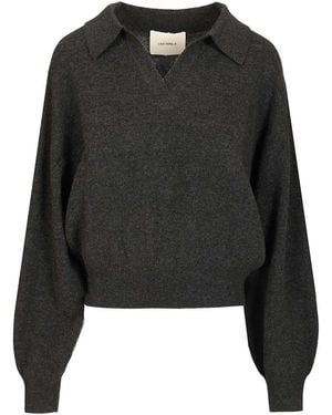 Lisa Yang Katriel Polo Sweater Knitwear-Donna - Nero