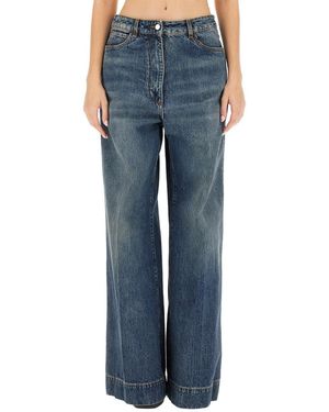 Etro Jeans Con Pegaso Ricamato - Blu