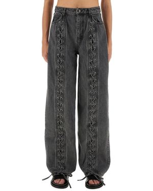 ROTATE BIRGER CHRISTENSEN Trousers With Laces - Grey