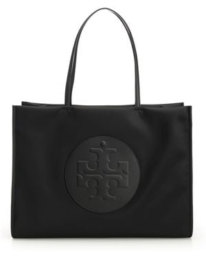 Tory Burch Ella Tote Shoulder Bags Black