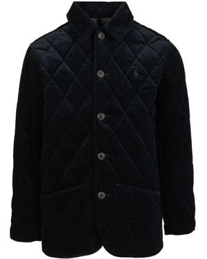 Polo Ralph Lauren Wynton Corduroy Car Coat Coats Blue - Black
