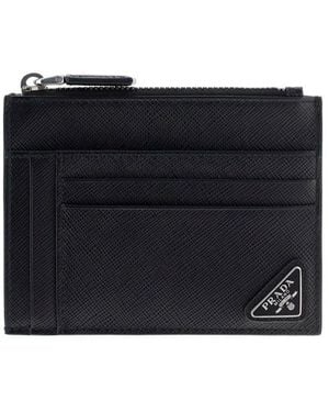 Prada Leather Card Holder - Black