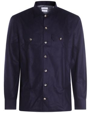 Brunello Cucinelli Shirts Blue And Green