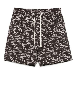Paul & Shark Printed Swim Shorts - Black