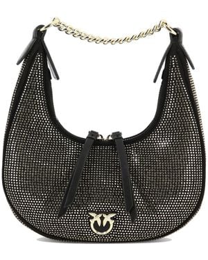 Pinko Brioche Hobo Mini Borse A Spalla Nero