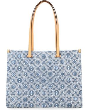 Tory Burch Borsa Shopper "t Monogram" - Blue