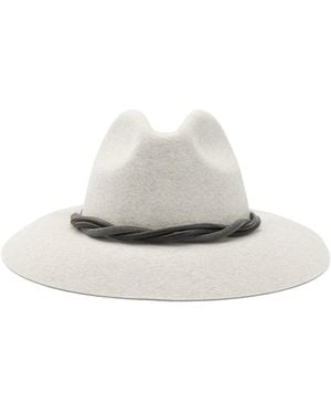 Brunello Cucinelli Felt Fedora Hat - White
