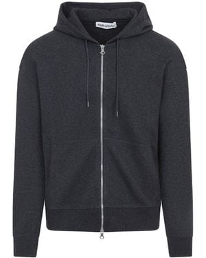 Our Legacy Charcoal Cotton Rascal Hoodie With Front Zipper - Blue