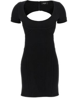 DSquared² Bodycon Cut Out Dresses - Black