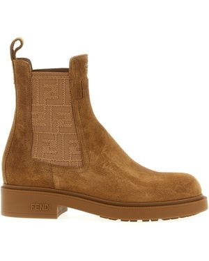 Fendi Filo Boots And Ankle Boots - Brown