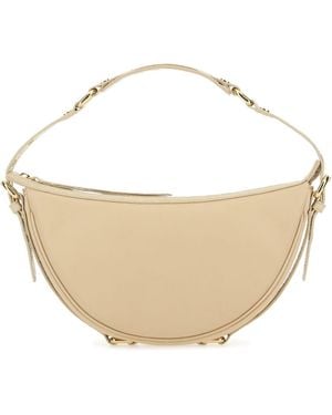 BY FAR Cream Leather Gib Shoulder Bag - Natural