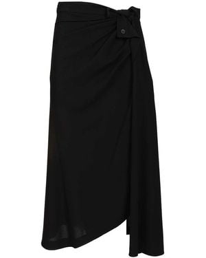 Balenciaga Draped Tailored Skirt - Black