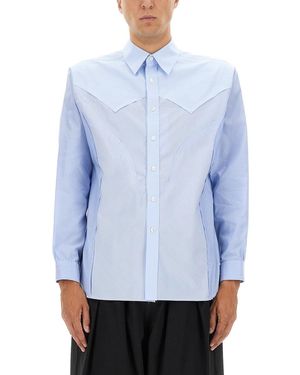 Maison Margiela Cotton Shirt-Uomo - Blu