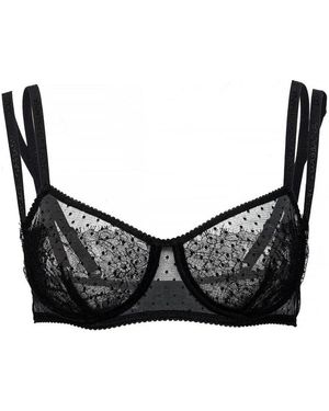Dolce & Gabbana Lace Balconette Bra-Donna - Nero