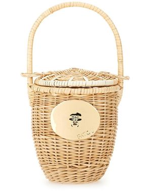 Patou Wicker Bucket Bag-Donna - Metallizzato
