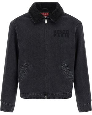 KENZO Happy Tiger Puffer Jackets Nero-Uomo - Blu
