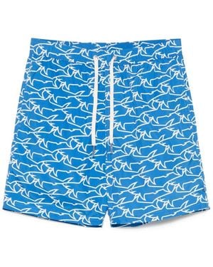 Paul & Shark Printed Swim Shorts - Blue
