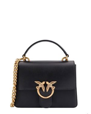 Pinko Borsa a mano in pelle con fibbia Love Birds Diamond Cut - Blu
