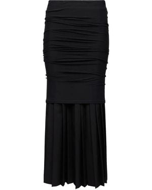 MM6 by Maison Martin Margiela Pleated Midi Skirt - Black