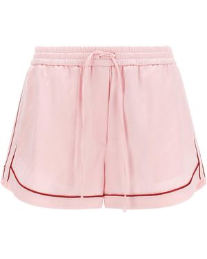 Off-White c/o Virgil Abloh 'jacquard Satin Pajama' Shorts - Pink