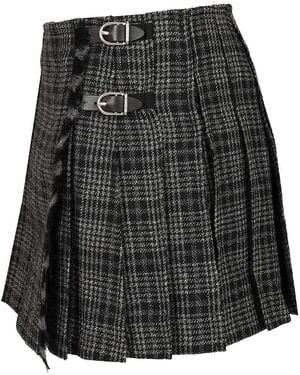 DURAZZI MILANO Wool Kilt Skirt Skirts - Black