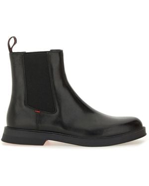 HUGO Leather Chelsea Boot - Black