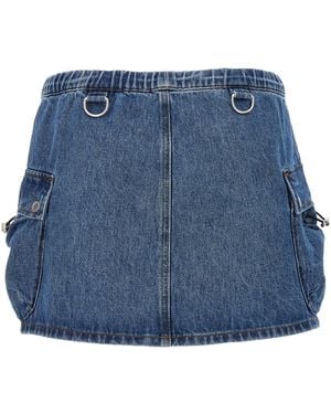 Coperni One-Leg Denim Skirt in Blue | Lyst