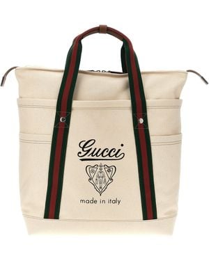 Gucci Large Coat Of Arms Shopping - Natural