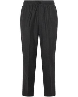 Ami Paris Trousers Blacks And Greys-Uomo - Nero