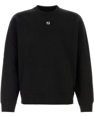 Fendi Ff Logo Sweatshirt - Black
