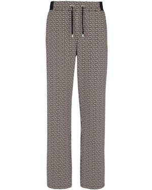 Balmain Pb labyrinth jacquard joggers - Grigio