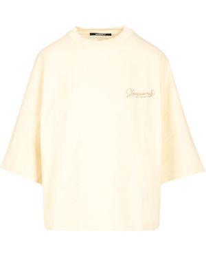 Jacquemus Corto T-Shirt Giallo-Donna - Neutro