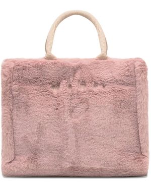 Marni Faux Fur Tote Bag - Pink