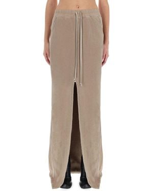 Rick Owens x Drkshdw Long "phileg Pillar" Skirt - Natural