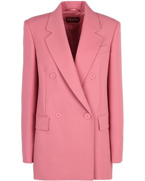 MM STUDIO Wool Lamella Blazer - Pink