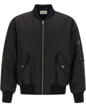 Saint Laurent Serge Bomber Jacket Puffer Jackets Black
