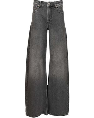 Marine Serre "Moon Laser" Flared Jeans - Grey