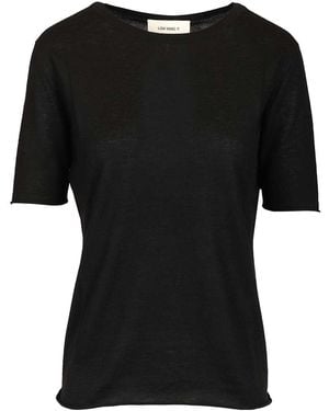 Lisa Yang Ari T-Shirt Top Nero-Donna