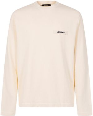 Jacquemus Le T-Shirt Gros Grain Manches Longues - Natural