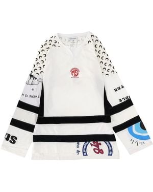 Marine Serre "Upcycle Graphic" Field Hockey T-Shirt - White