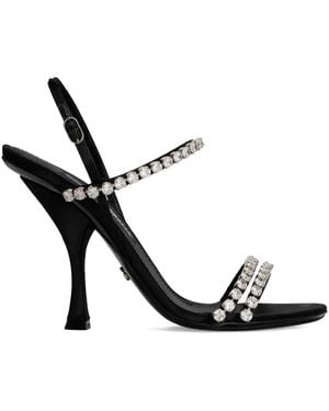 Dolce & Gabbana Crystal Sandals - Black
