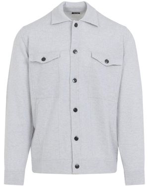 Kiton Cashmere Jacket-Uomo - Grigio